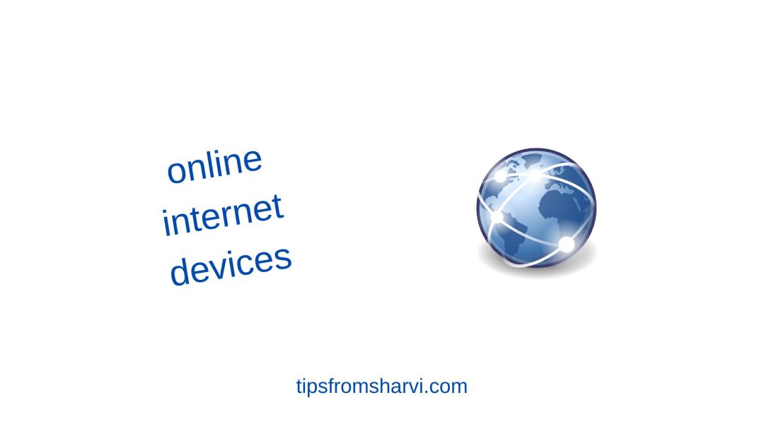 Worldwide. Text: online internet devices, tipsfromsharvi.com.