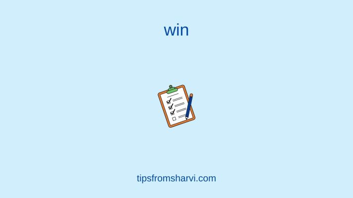 Checklist ticks. Text: win, tipsfromsharvi.com.
